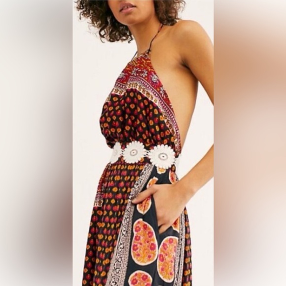Free People rising sun harem jumpsuit NWOT Sz Sm bin f - Picture 3 of 8